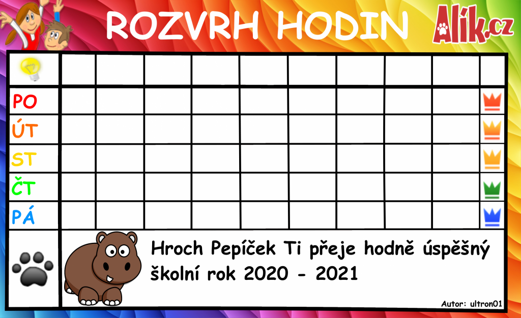 rozvrh hodin 2020 2021